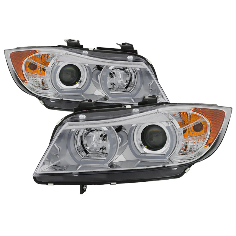 Spyder BMW E90 3-Series 06-08 4DR V2 Headlights - HID Only - Chrome PRO-YD-BMWE9005V2-AFSHID-C Headlights SPYDER