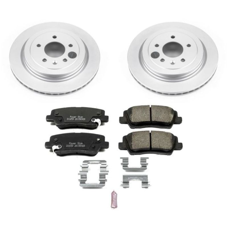 Power Stop 13-15 Cadillac ATS Rear Z17 Evolution Geomet Coated Brake Kit Brake Kits - Performance Blank PowerStop