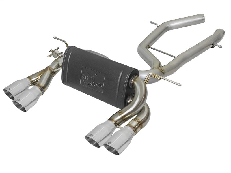 aFe MACH Force-Xp 2-1/2in SS Axle Back Exhaust w/Polished Tips 15+ BMW M3/M4 (F80/F82) L6 3.0L (tt) Axle Back aFe