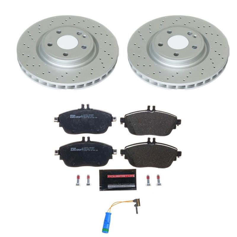 Power Stop 17-19 Infiniti QX30 Front Euro-Stop Brake Kit Brake Kits - OE PowerStop