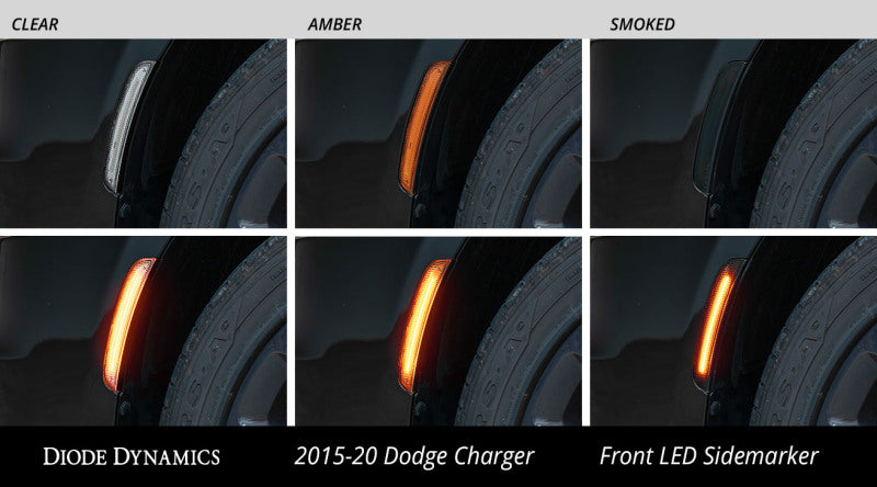 Diode Dynamics 15-21 Dodge Charger LED Sidemarkers - Smoked (set) Light Accessories and Wiring Diode Dynamics