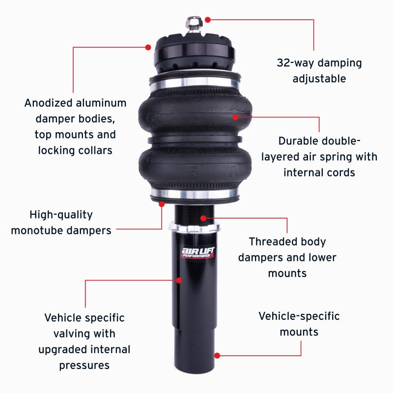Air Lift Performance 09-16 Audi A4 Quattro & FWD S4/RS4 Front Air Suspension Kit Air Suspension Kits Air Lift