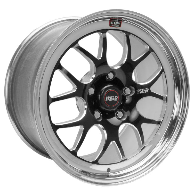 Weld S77 17x9 / 5x4.75 BP / 5.2in. BS Black Wheel (High Pad) - Non-Beadlock Wheels - Forged Weld