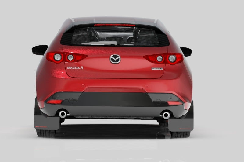 Rally Armor 19-25 Mazda3 Hatchback Black UR Mud Flap w/Dark Grey Logo Mud Flaps Rally Armor