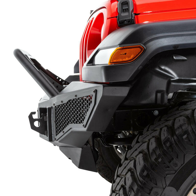 Go Rhino 07-20 Jeep Wrangler JL/JLU/JK/JKU/Gladiator JT Rockline Full Width Bumper w/ Overrider Bumpers - Steel Go Rhino