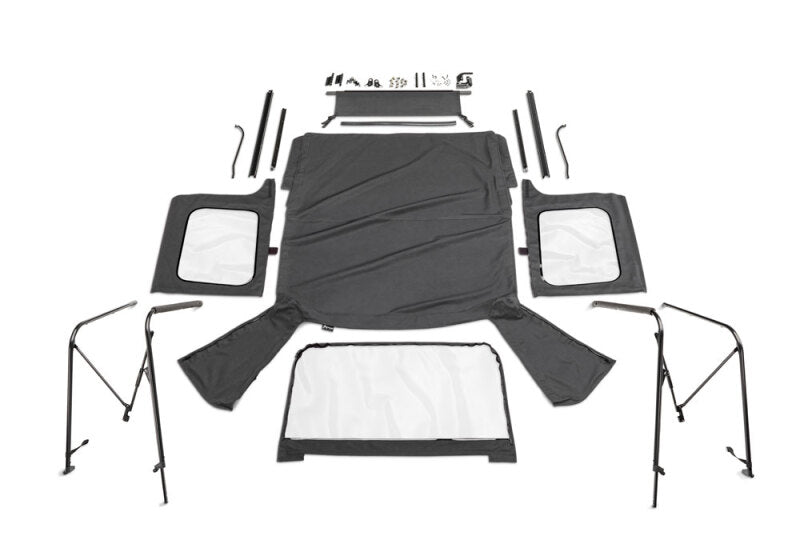 Rampage 86-95 Jeep Wrangler CJ7/YJ Complete Top - Black Diamond Soft Tops Rampage