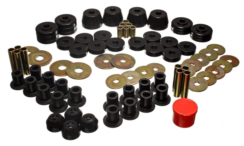 Energy Suspension 85-92 VW Golf/GTI/Jetta / 72-93 Dodge Ramcharger Blk Hyper-flex Master Bushing Set Bushings - Full Vehicle Kits Energy Suspension