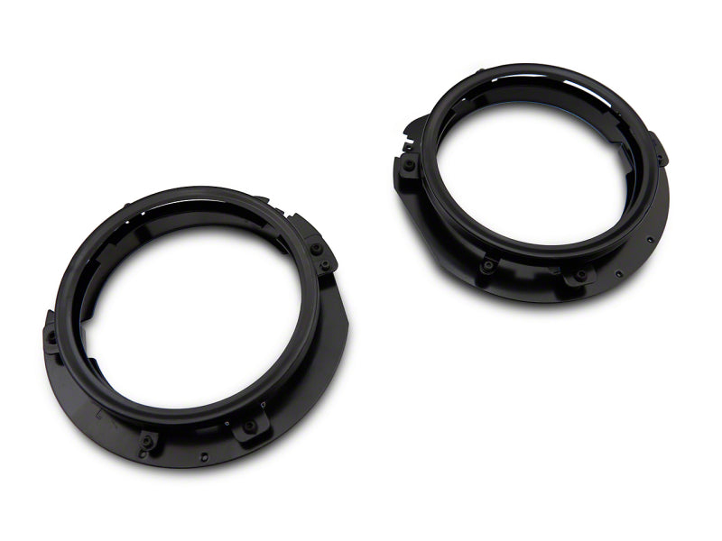 Raxiom 18-23 Jeep Wrangler JL 7-In Headlight Retro-Fit Kit w/ Harness- Black Housing (Clear Lens) Light Accessories and Wiring Raxiom
