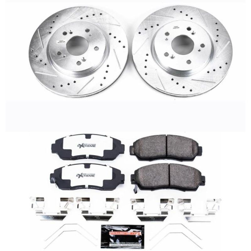Power Stop 12-15 Honda Crosstour Front Z26 Street Warrior Brake Kit Brake Kits - Performance D&S PowerStop