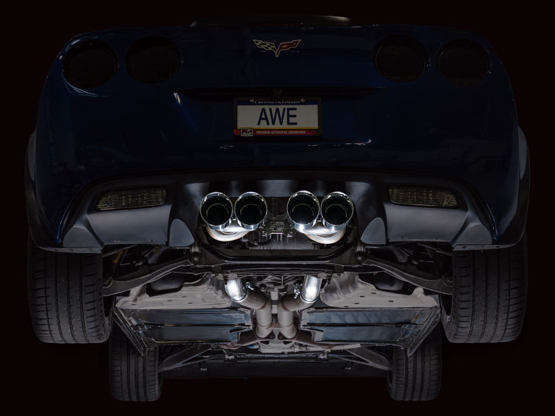 AWE Tuning C6 Chevrolet Corvette Z06/ZR1 Touring Edition Axle-Back Exhaust w/ Chrome Silver Tips Axle Back AWE Tuning