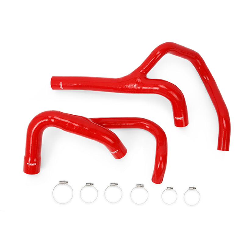 Mishimoto 13-14 Dodge Ram 6.7L Cummins Silicone Radiator Hose Kit Red Hoses Mishimoto