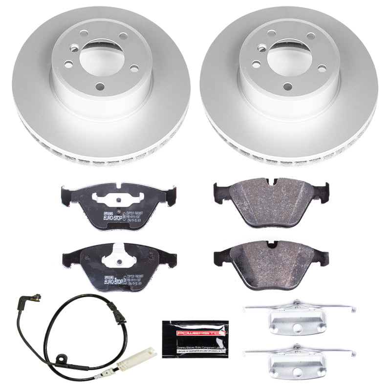 Power Stop 04-06 BMW 525i Front Euro-Stop Brake Kit Brake Kits - OE PowerStop