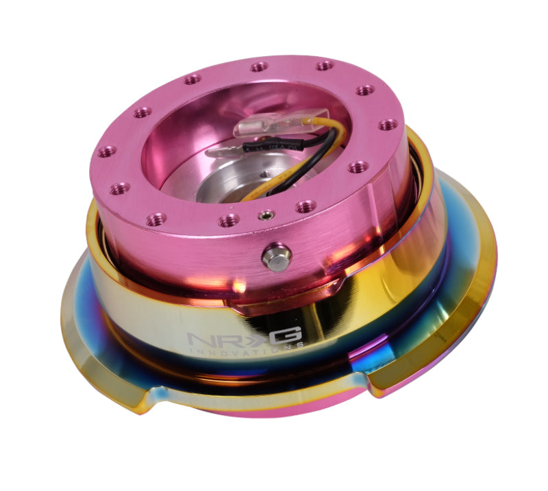 NRG Quick Release Gen 2.8 - Pink Body / Neochrome Ring Quick Release Adapters NRG