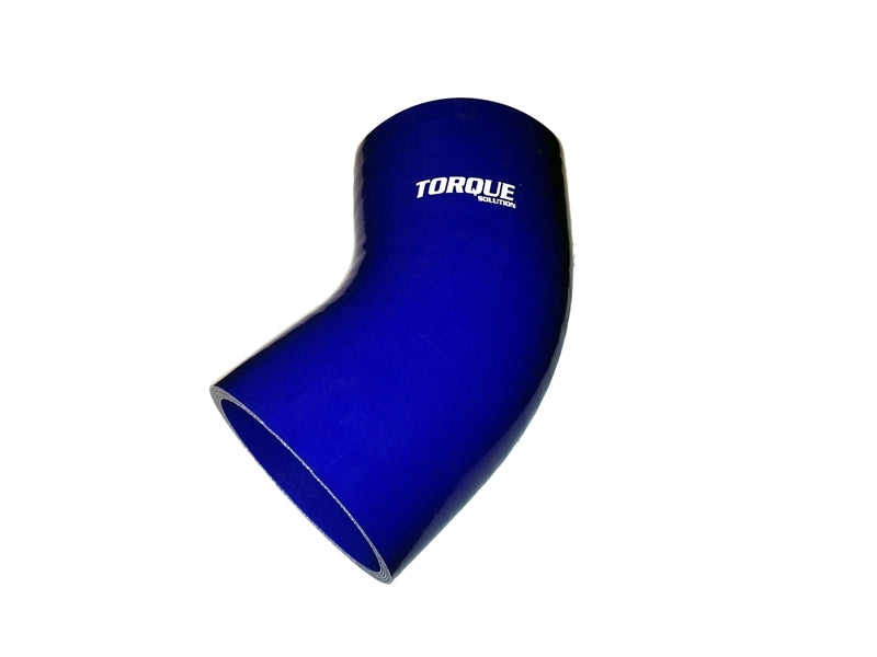 Torque Solution 45 Degree Silicone Elbow: 4 inch Blue Universal Silicone Couplers & Hoses Torque Solution