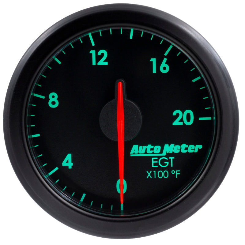 Autometer Airdrive 2-1/16in EGT Gauge 0-2000 Degrees F - Black Gauges AutoMeter