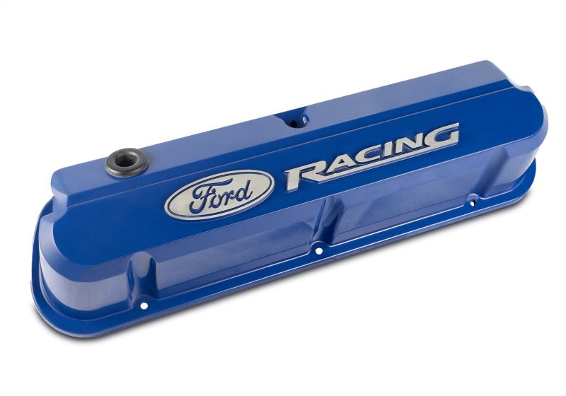 Ford Racing 289-351 Slant Edge Blue Valve Cover Valve Covers Ford Racing