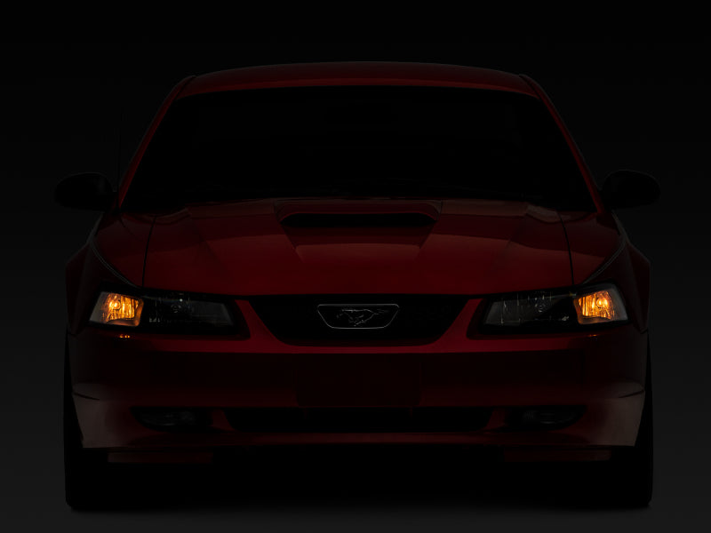 Raxiom 99-04 Mustang Axial Series OEM Style Replacement Headlights- Black Housing (Clear Lens) Headlights Raxiom