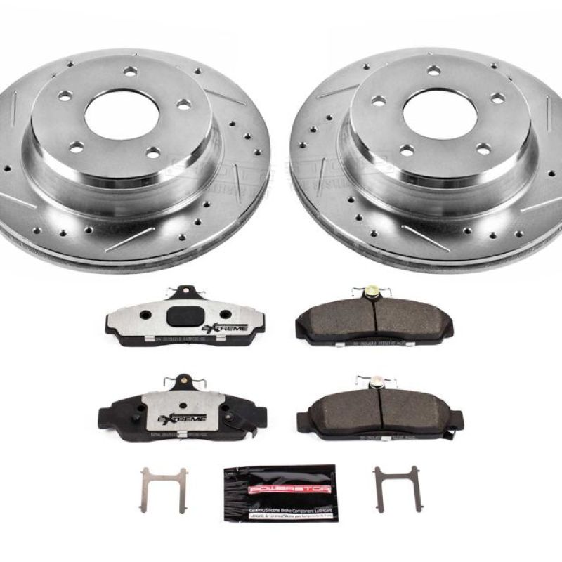 Power Stop 84-87 Chevrolet Corvette Front Z26 Street Warrior Brake Kit Brake Kits - Performance D&S PowerStop