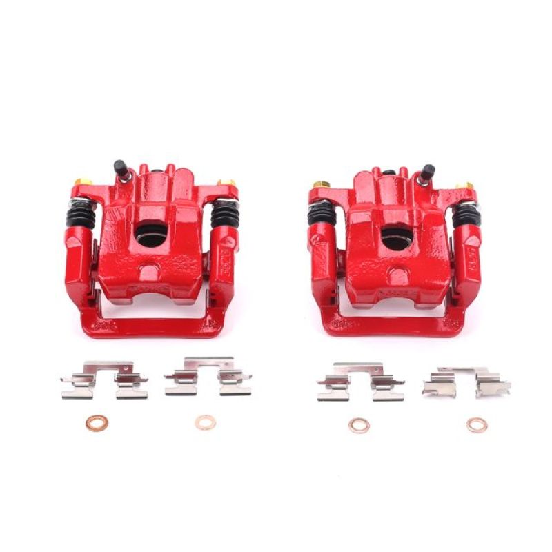Power Stop 01-06 Acura MDX Rear Red Calipers w/Brackets - Pair Brake Calipers - Perf PowerStop