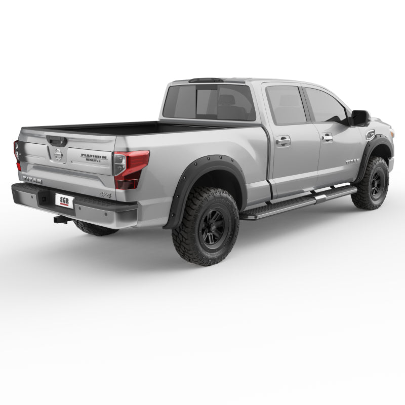 EGR 17-23 Nissan Titan Traditional Bolt-On Look Fender Flareswith Fender Badge Set Of 4 Fender Flares EGR