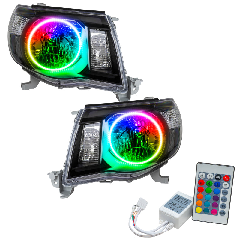 Oracle 05-11 Toyota Tacoma SMD HL - Black - ColorSHIFT w/ Simple Controller Headlights ORACLE Lighting