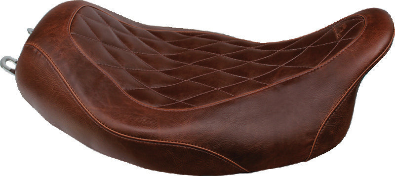 Mustang 97-07 Harley Rd King,06-07 Str Glide,00-05 Eagle Tripper Solo Seat - Brown Solo Motorcycle Seats Mustang Motorcycle