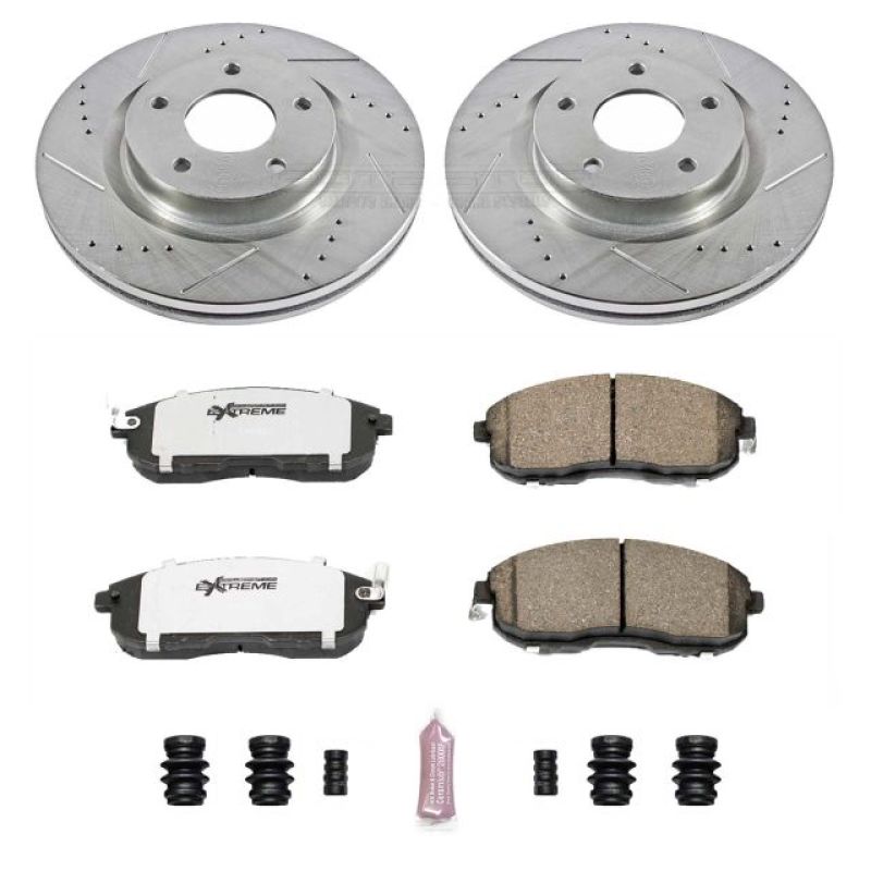 Power Stop 07-13 Nissan Altima Front Z26 Street Warrior Brake Kit Brake Kits - Performance D&S PowerStop