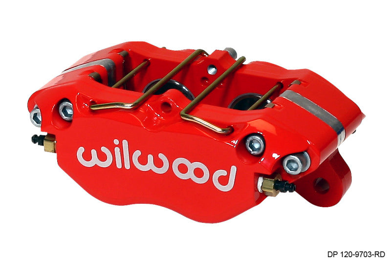 Wilwood Caliper-Dynapro 5.25in Mount - Red 1.38in Pistons .81in Disc Brake Calipers - Perf Wilwood