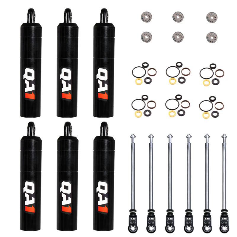 QA1 24.30 Eye-B/Eye-B V-None Dry LD Piston Shock Large Steel 15.38 - 6 Pack Shocks and Struts QA1
