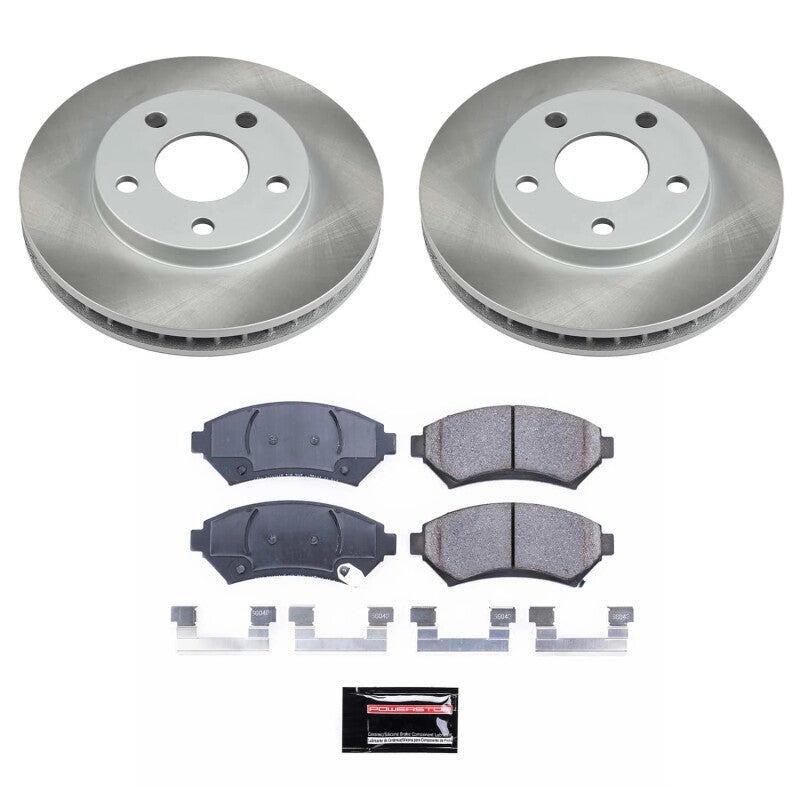 Power Stop 97-98 Pontiac Trans Sport Front Semi-Coated Rotor Kit Brake Kits - Performance Blank PowerStop