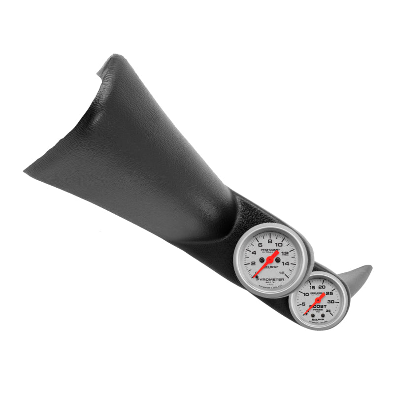 Autometer 00-06 Chevy Duramax/Silverado Black Dual Pillar Ultra-Lite Gauge Kit Gauges AutoMeter