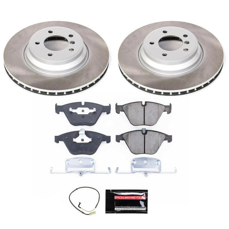 Power Stop 07-08 BMW 335xi Front Semi-Coated Rotor Kit Brake Kits - Performance Blank PowerStop