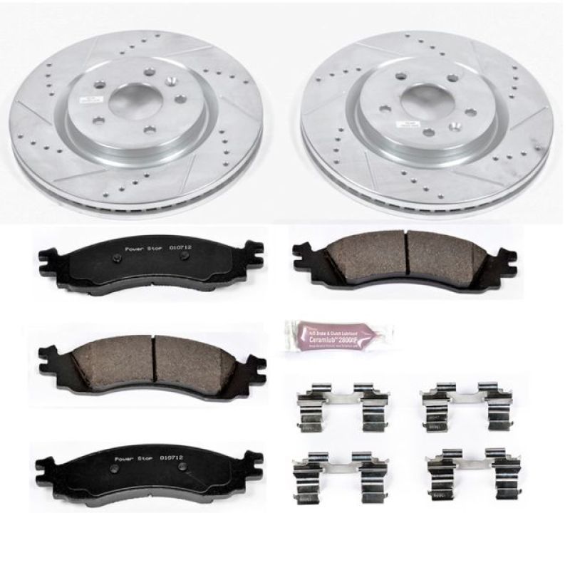 Power Stop 11-12 Ford Taurus Front Z23 Evolution Sport Brake Kit Brake Kits - Performance D&S PowerStop