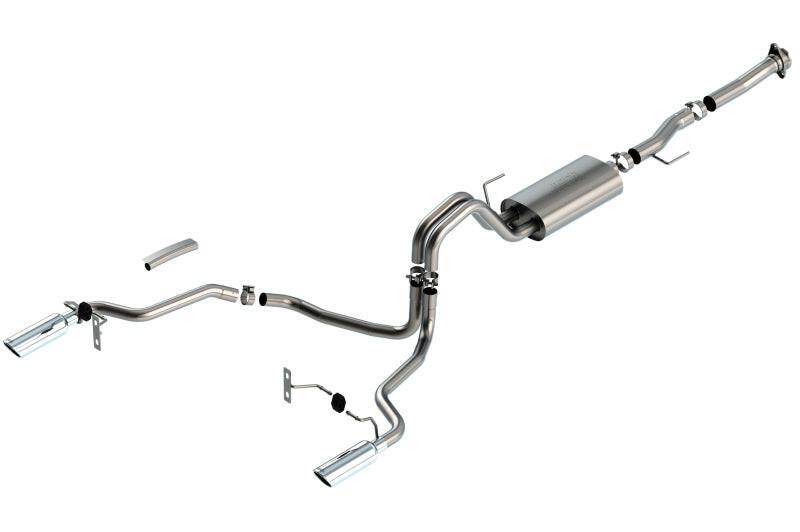 Borla F-150 2021 5.0L 2dr RC SB (122.8 WB) XL/XLT 3/2.25 SRE Cat-Back S-Type Chrome Tips Catback Borla