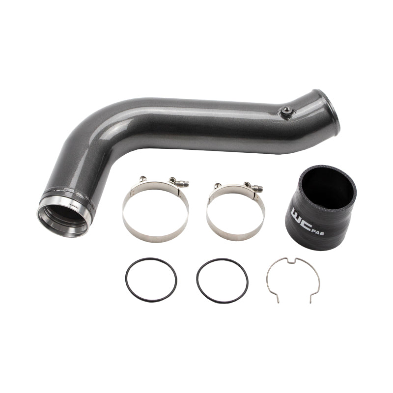 Wehrli 17-19 Chevrolet 6.6L L5P Duramax Passenger Side 3.5in Intercooler Pipe - Fine Texture Black Intercooler Pipe Kits Wehrli