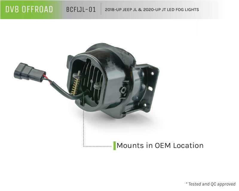 DV8 Offroad 18+ Jeep JL/ Gladiator LED Fog Lights Fog Lights DV8 Offroad