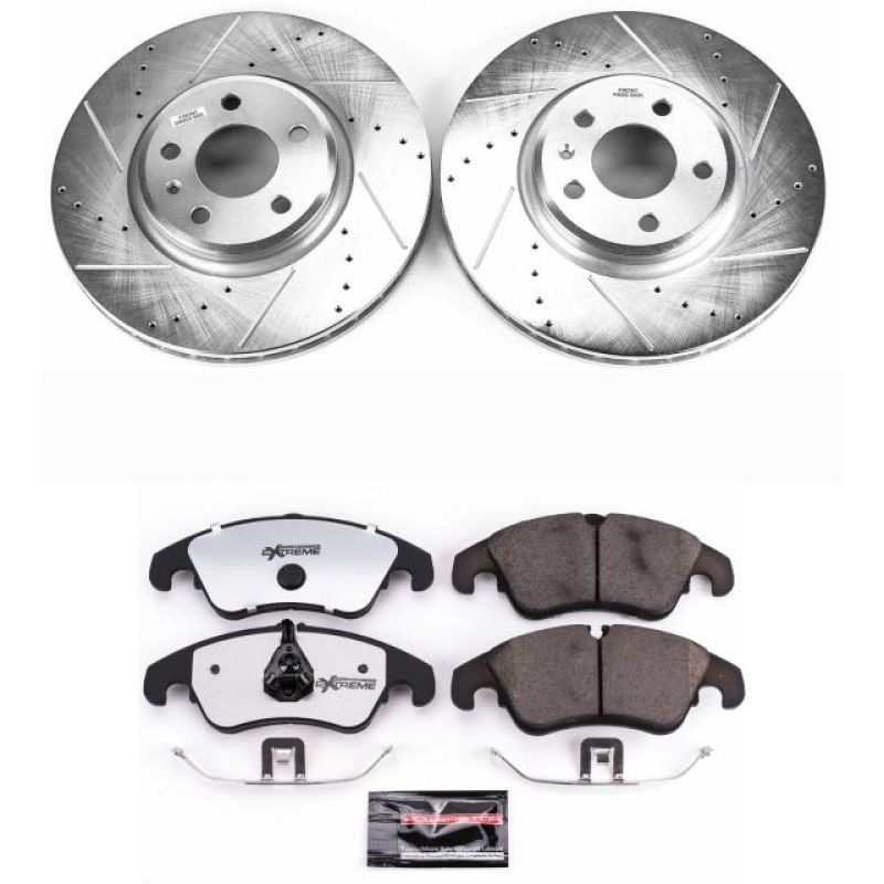 Power Stop 09-11 Audi A4 Front Z26 Street Warrior Brake Kit Brake Kits - Performance D&S PowerStop
