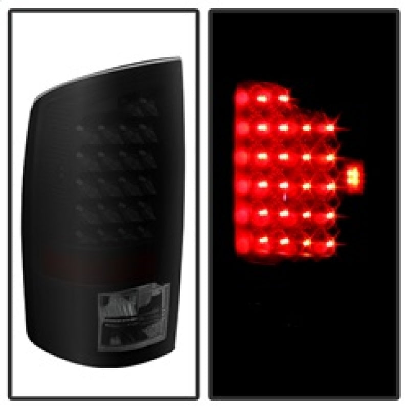 xTune Dodge Ram 02-06 1500 / Ram 2500/3500 03-06 LED Tail Light Black Smoke ALT-JH-DR02-LED-BKSM Tail Lights SPYDER