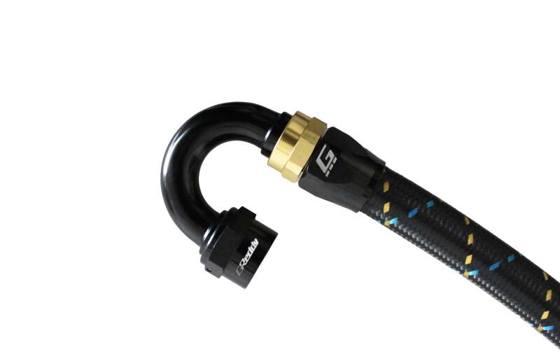 GReddy AN04 180 DEGREE HOSE END SWIVEL BLACK/GOLD ANODIZED Oil Line Kits GReddy