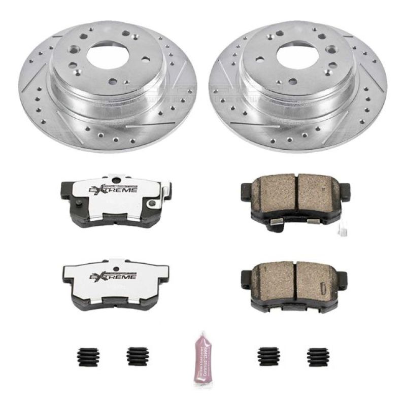 Power Stop 04-08 Acura TL Rear Z26 Street Warrior Brake Kit Brake Kits - Performance D&S PowerStop