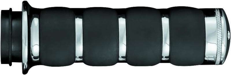 Kuryakyn Premium ISO Grips Without Throttle Boss Throttle-By-Wire Chrome Grips Kuryakyn