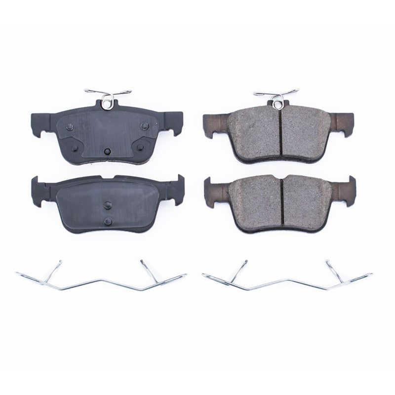 Power Stop 17-18 Ford Edge Rear Z17 Evolution Ceramic Brake Pads w/Hardware Brake Pads - OE PowerStop