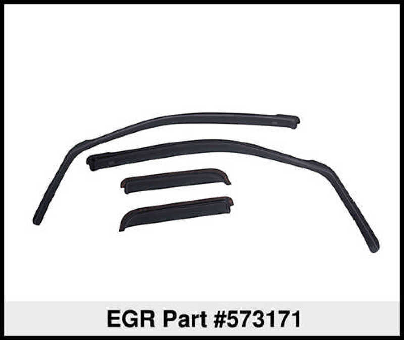 EGR 04+ Ford F/S Pickup Extended Cab In-Channel Window Visors - Set of 4 (573171) Wind Deflectors EGR