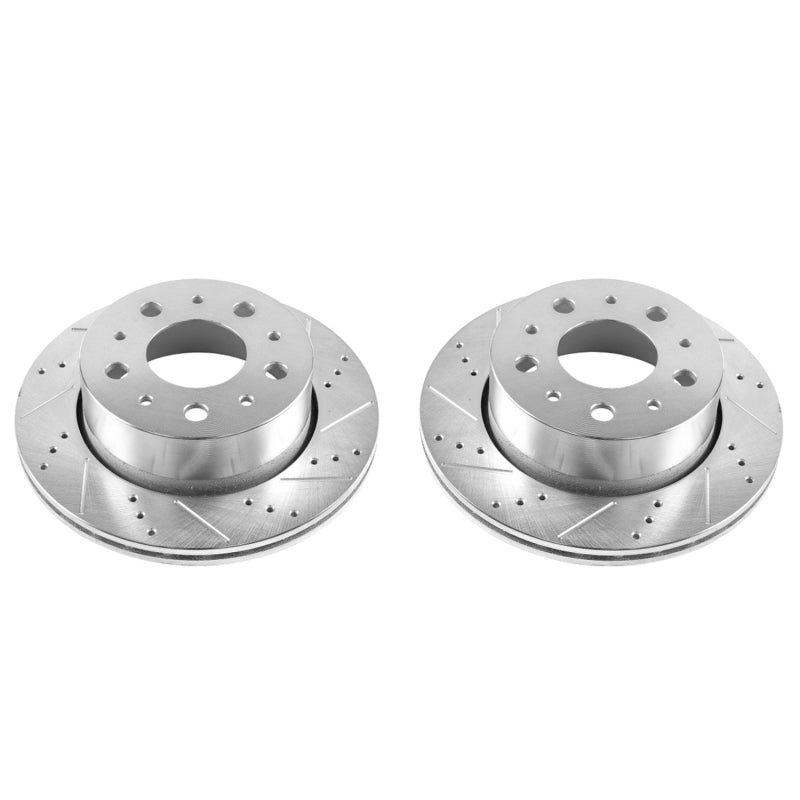 Power Stop 14-19 Ram ProMaster 1500 Rear Evolution Drilled & Slotted Rotors - Pair Brake Rotors - Slot & Drilled PowerStop