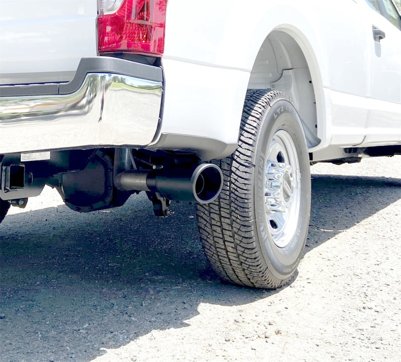 Gibson 20-21 Ford F250/F350 7.3L 3in Cat-Back Single Exhaust System Stainless - Black Elite Catback Gibson