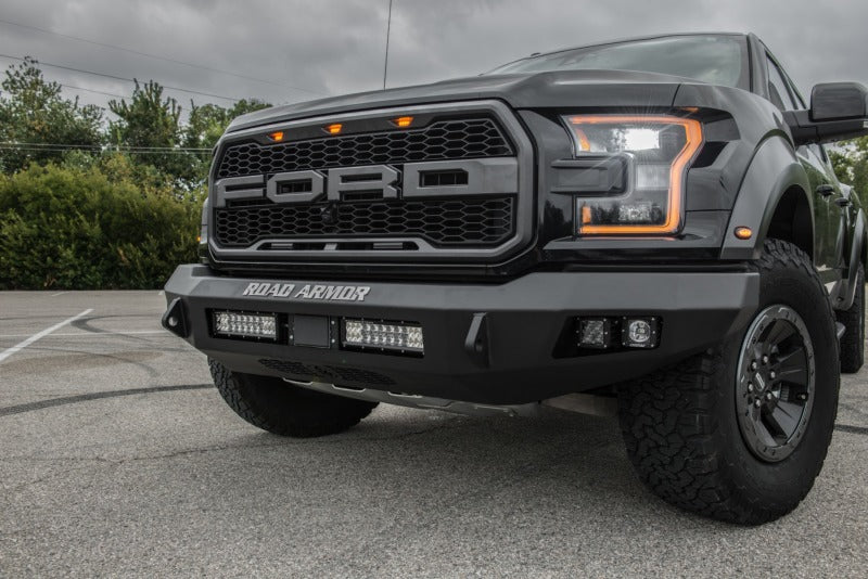 Road Armor 17-20 Ford Raptor Stealth Front Non-Winch Bumper - Tex Blk Bumpers - Steel Road Armor