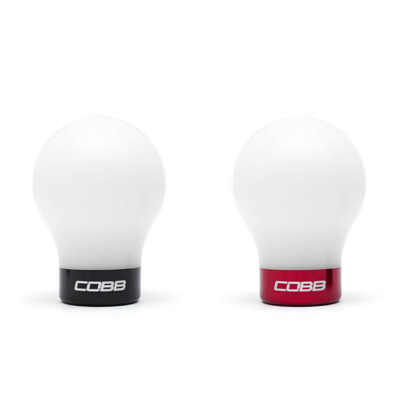 Cobb Subaru 6-Speed Weighted COBB Shift Knob - White (Incl. Both Red + Blk Collars) Shift Knobs COBB
