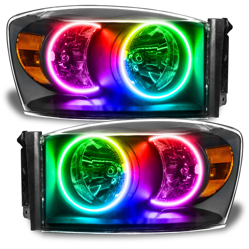 Oracle 07-08 Dodge Ram SMD HL - Black - ColorSHIFT w/o Controller Headlights ORACLE Lighting