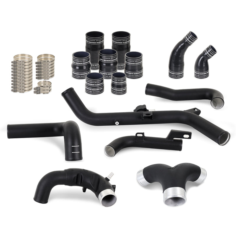 Mishimoto 2021+ Ford Bronco 2.7L High-Mount Intercooler Pipe Upgrade Kit - Wrinkle Black Intercooler Pipe Kits Mishimoto
