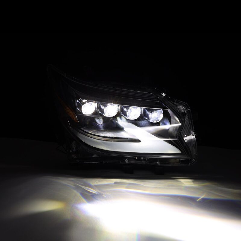 AlphaRex 14-19 Lexus GX 460 NOVA LED Projector Headlights Plank Style Black w/Activ Light/Seq Signal Headlights AlphaRex